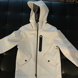 Zara rain coat- tech! Also just a regular smart looking jacket